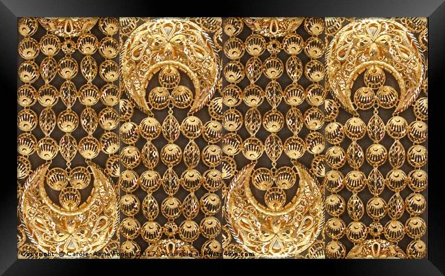 Gold Abstract Framed Print by Carole-Anne Fooks