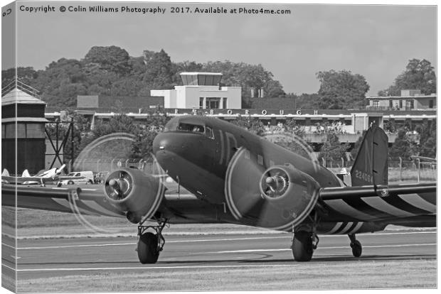 DC3 Take Off Farnborough 2014 Canvas Print by Colin Williams Photography