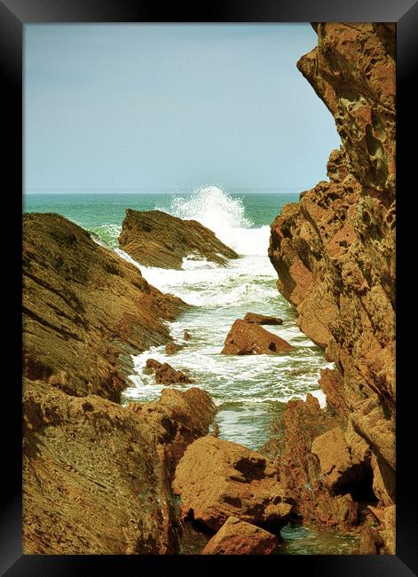 Rocks at Bude Framed Print by graham young