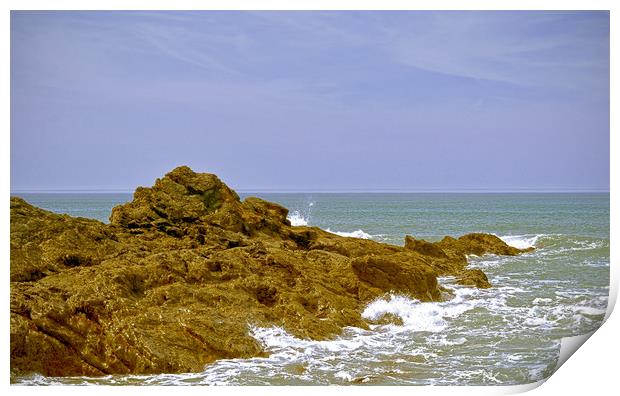 Bude Rocks Print by graham young