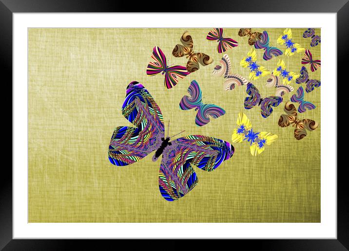 Flight Of The Butterflies Framed Mounted Print by Steve Purnell
