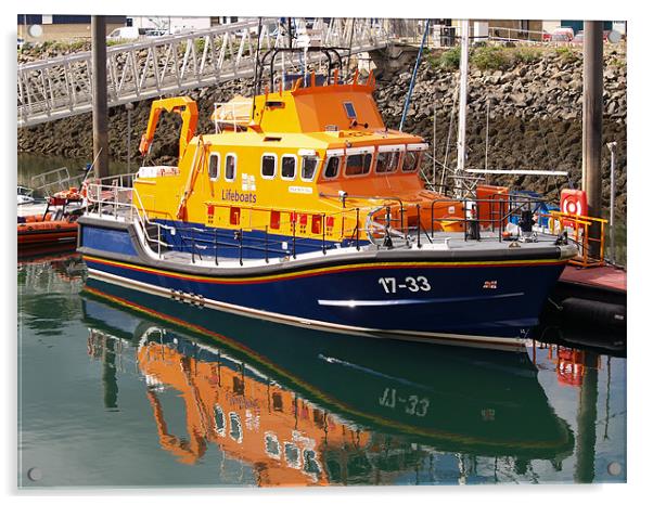 RNIB Beth Sell, Severn Class Lifeboat Acrylic by Chris Thaxter
