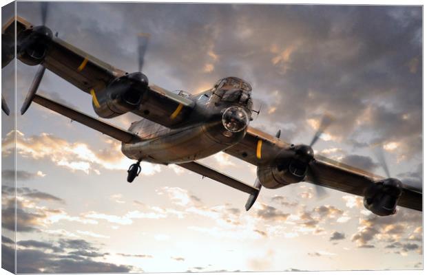 Lancaster Bomber Returns Canvas Print by J Biggadike