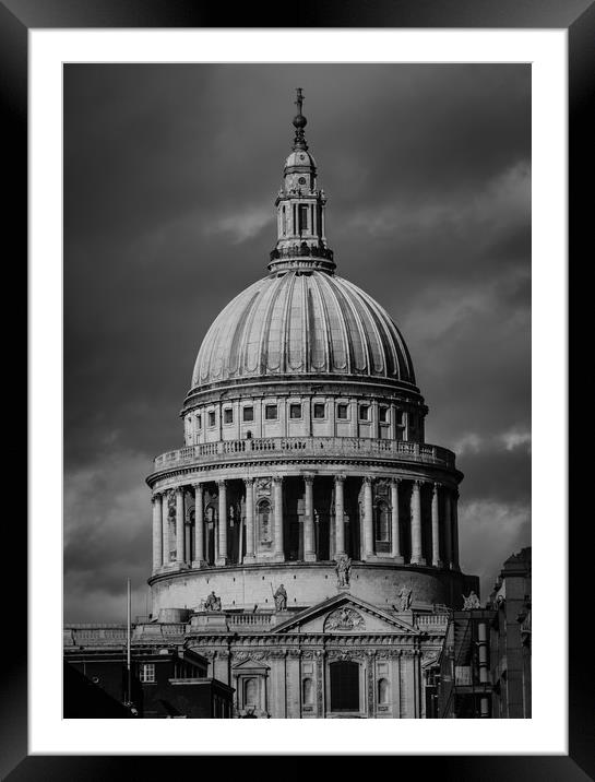St Paul's Dome Framed Mounted Print by Gareth Burge Photography