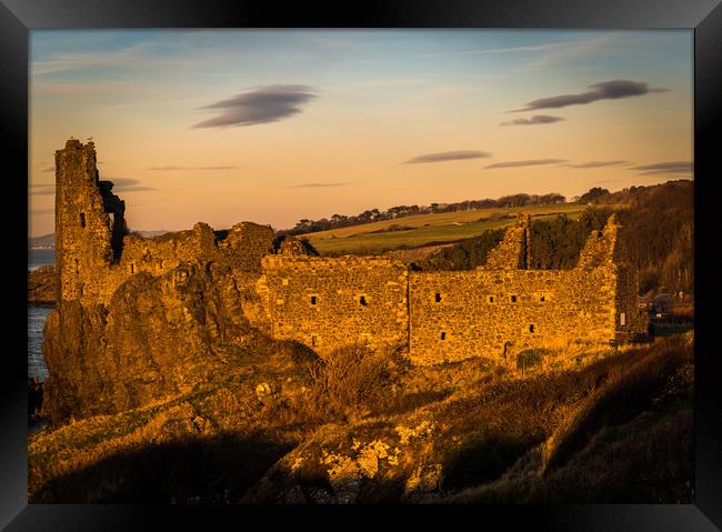Dunure Castle Framed Print by Gareth Burge Photography