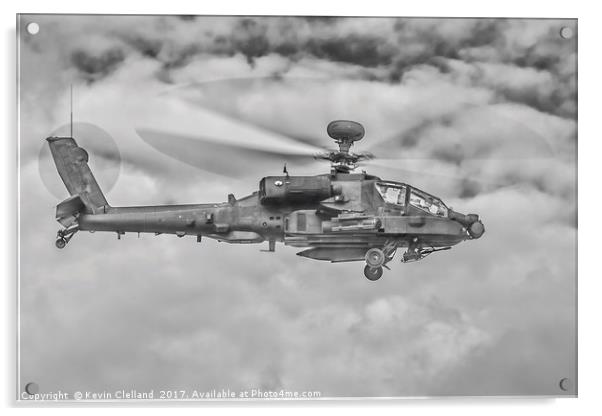 Apache Helicopter Acrylic by Kevin Clelland