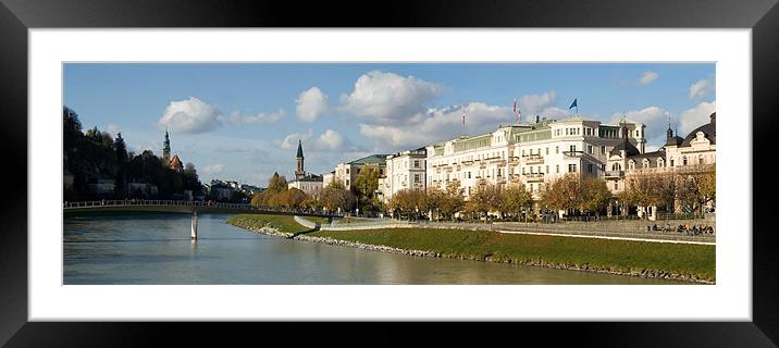 Salzach River Framed Mounted Print by Mary Lane