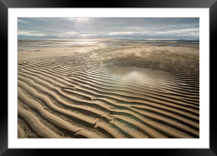 Sand patterns Framed Mounted Print by Janette Hill