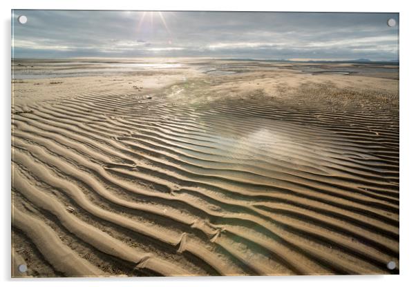 Sand patterns Acrylic by Janette Hill