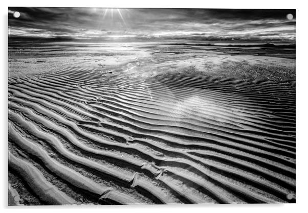 Sand patterns in Mono Acrylic by Janette Hill
