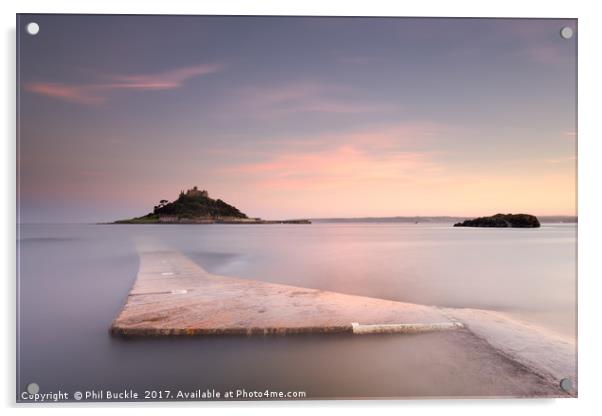 St Michael's Mount Acrylic by Phil Buckle