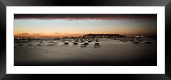 Oyster Beds at Dawn Framed Mounted Print by Janette Hill