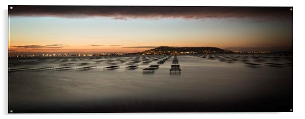 Oyster Beds at Dawn Acrylic by Janette Hill