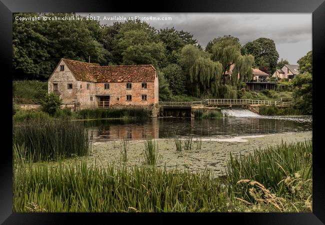 Sturminster Mill on the River Stour Framed Print by colin chalkley