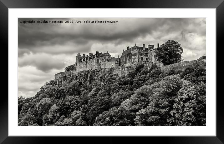 Storm over Stirling Castle Framed Mounted Print by John Hastings
