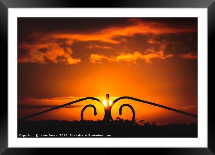 Sunset at the Crooked Gate Framed Mounted Print by Jason Jones