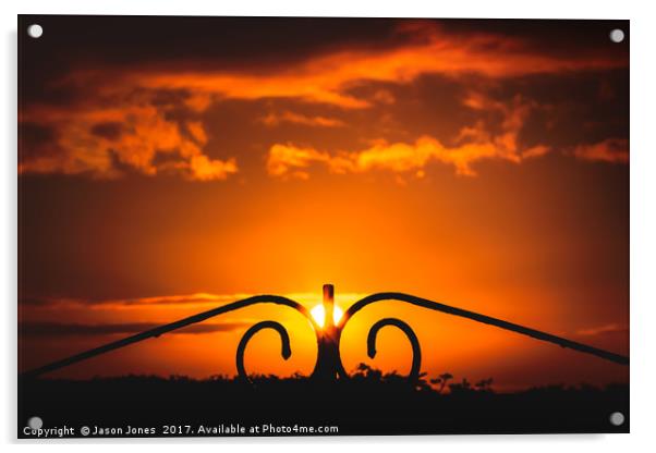 Sunset at the Crooked Gate Acrylic by Jason Jones