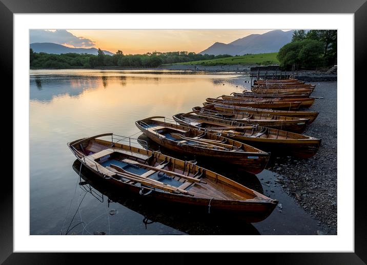 Derwent rowing boats Framed Mounted Print by Tony Bates