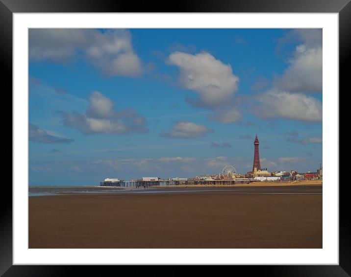 Blackpool Beach  Framed Mounted Print by Victor Burnside
