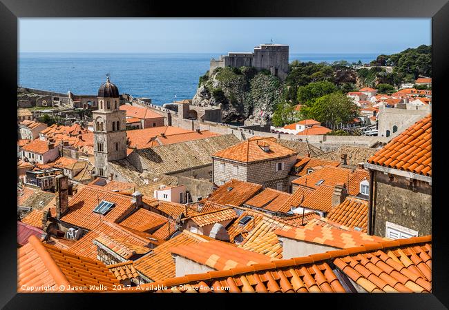 Fort Lovrijenac behind the Franciscan Monastery an Framed Print by Jason Wells