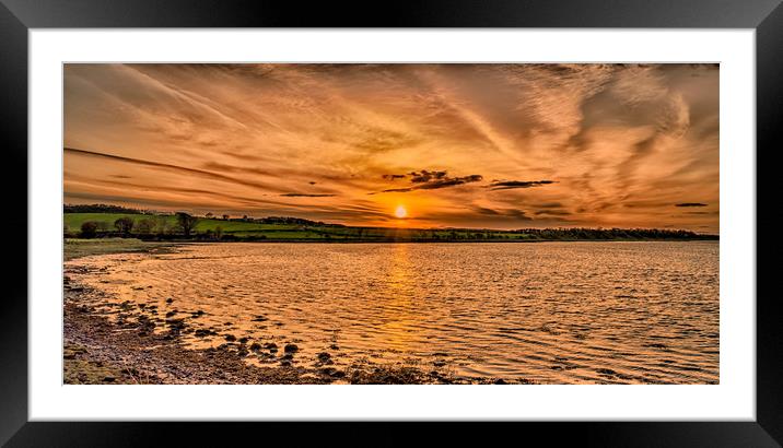 Pretty little bay at sunset Framed Mounted Print by Naylor's Photography