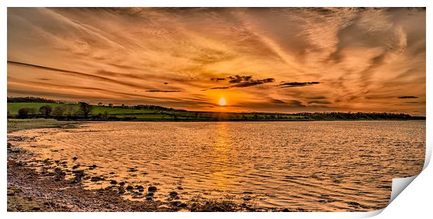 Pretty little bay at sunset Print by Naylor's Photography