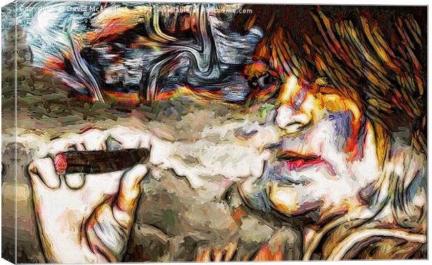 The Havana Smoker Canvas Print by David Mccandlish