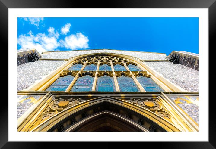 looking up to church Framed Mounted Print by james dorrington