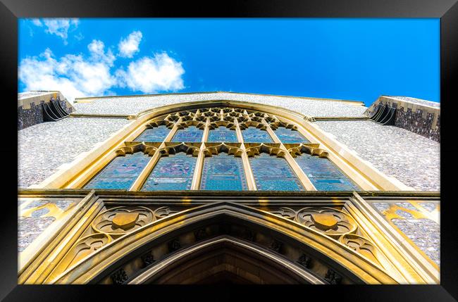looking up to church Framed Print by james dorrington