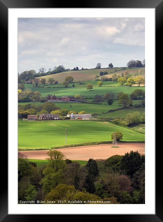 The view from Kinver Edge Framed Mounted Print by Jon Jones
