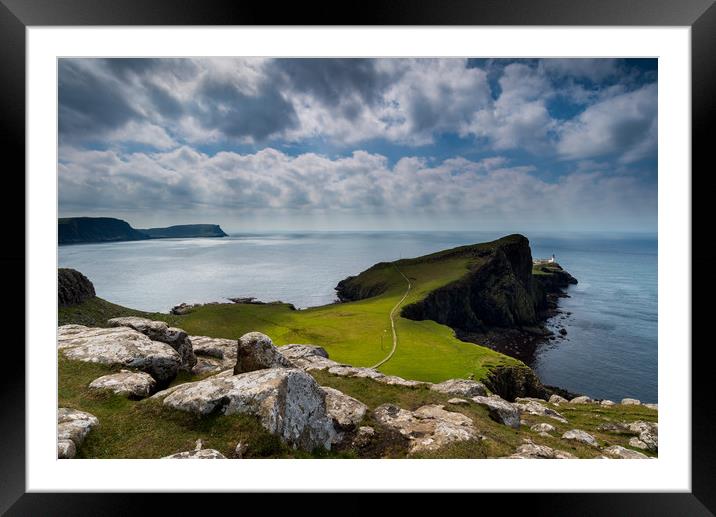 Neist point Lighthouse Framed Mounted Print by Michael Brookes