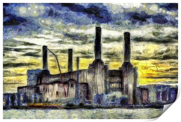 Battersea Power Station London Art Print by David Pyatt