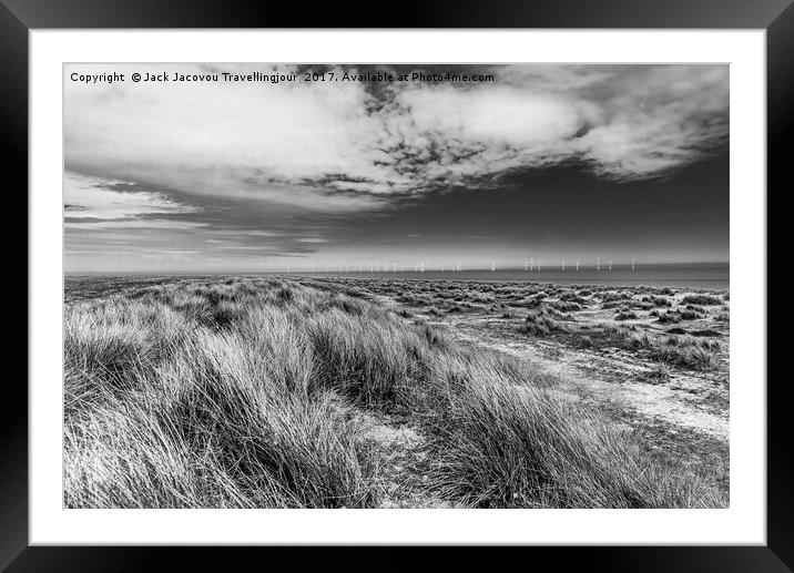 Great Yarmouth Dunes  Framed Mounted Print by Jack Jacovou Travellingjour