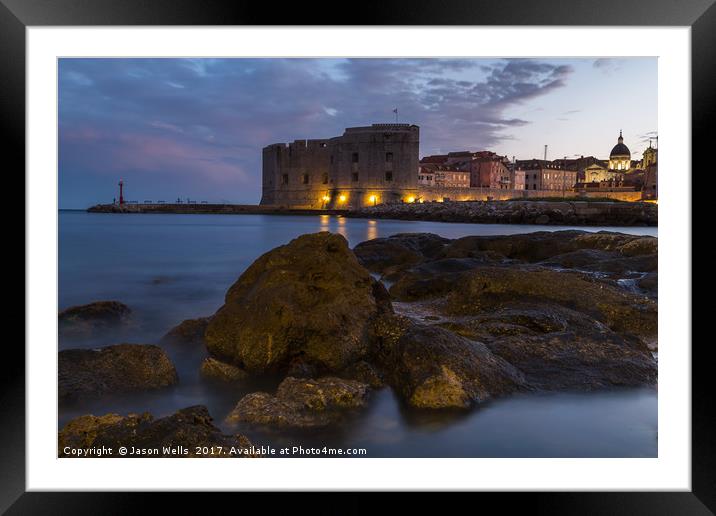 Long exposure of St John’s Fortress Framed Mounted Print by Jason Wells