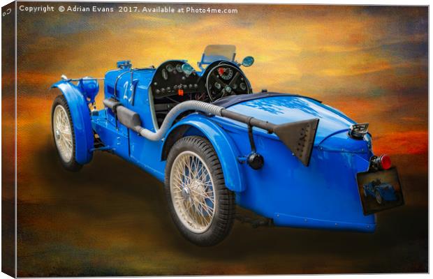 MG Sports Car Canvas Print by Adrian Evans