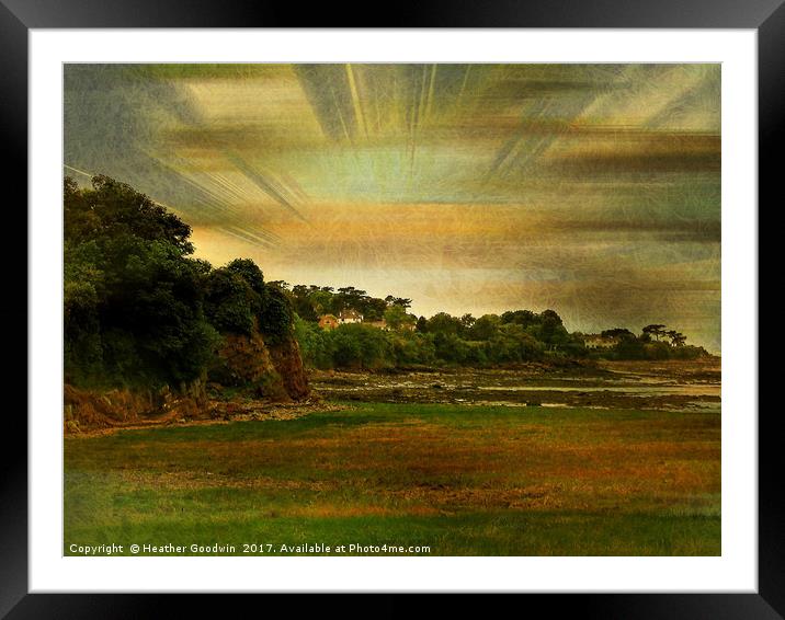 Sandbay Coastline Framed Mounted Print by Heather Goodwin