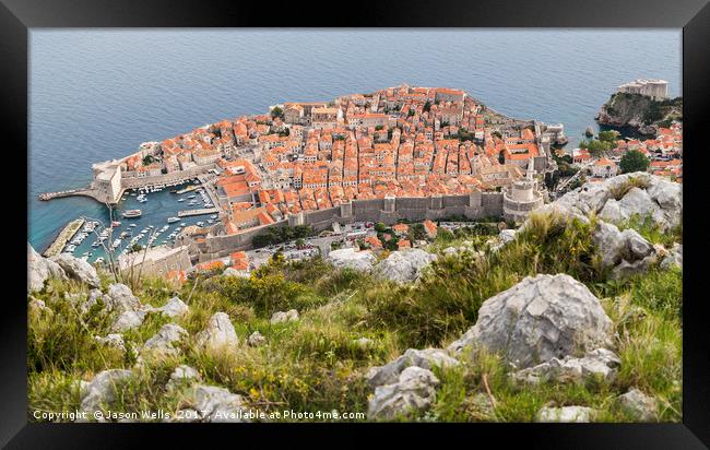 Looking down Srd Mountain Framed Print by Jason Wells