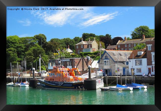 Weymouth Lifeboat Framed Print by Nicola Clark