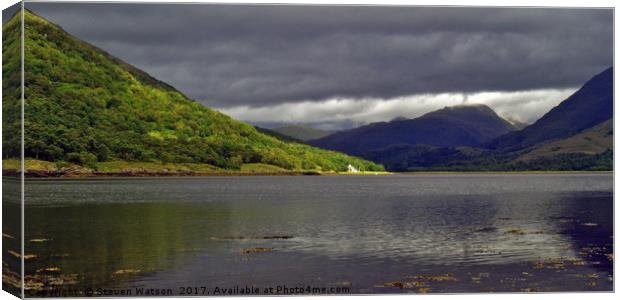 Loch Creran Canvas Print by Steven Watson