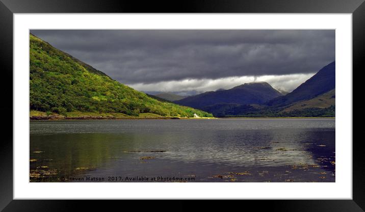 Loch Creran Framed Mounted Print by Steven Watson