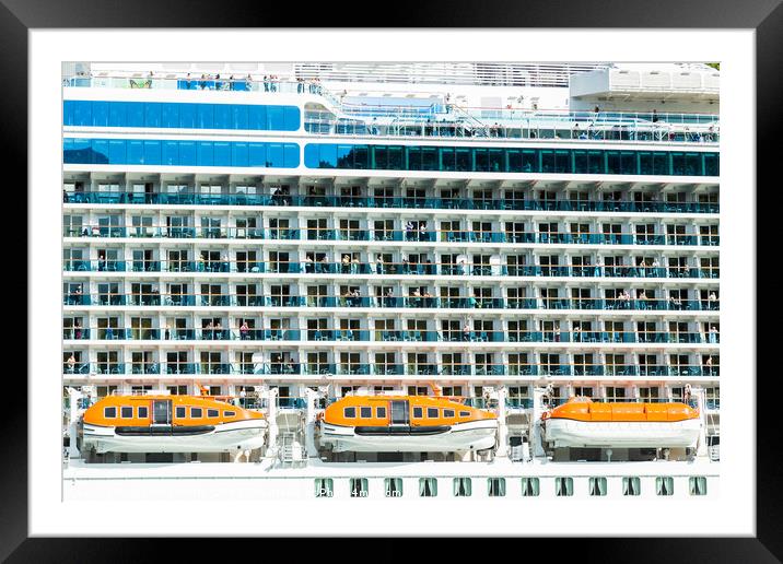 Majestic Princess leaves the Bay of Kotor Framed Mounted Print by Jason Wells