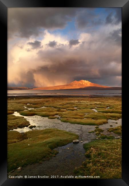 Spectacular Skies over the Andean Altiplano Chile Framed Print by James Brunker