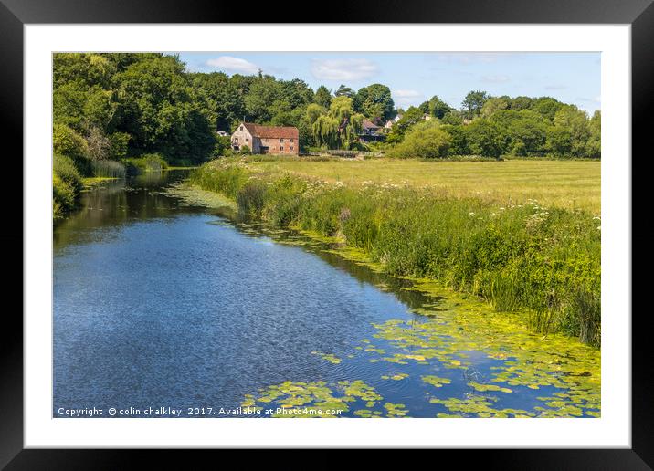 Sturminster Mill on the River Stour Framed Mounted Print by colin chalkley