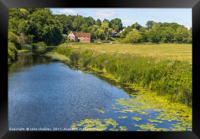 Sturminster Mill on the River Stour Framed Print by colin chalkley