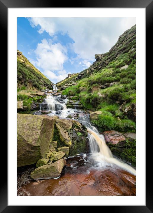 Summer Waterfall Framed Mounted Print by Nigel Smith