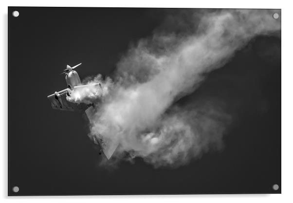 Stunt Plane Tail Slide Acrylic by Gareth Burge Photography