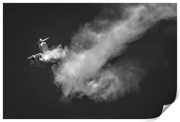 Stunt Plane Tail Slide Print by Gareth Burge Photography