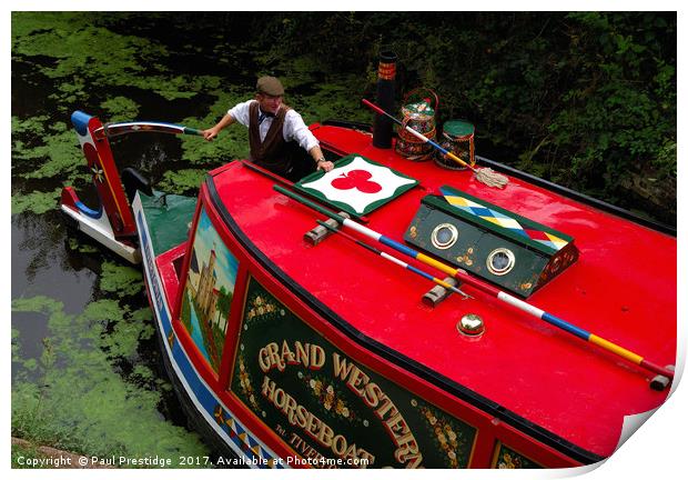 Navigating the Grand Western Canal Print by Paul F Prestidge