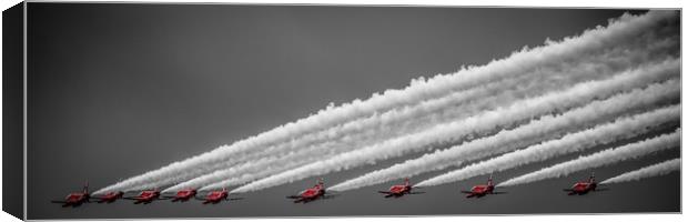 Red Arrows Symmetry Canvas Print by Gareth Burge Photography