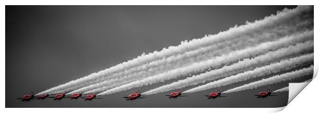 Red Arrows Symmetry Print by Gareth Burge Photography